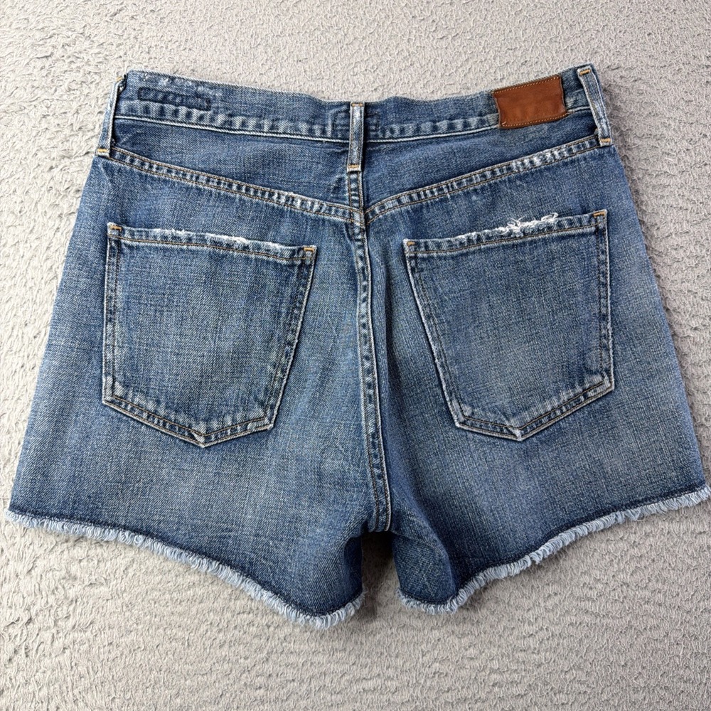 Citizens of Humanity Alyx Classic High Rise Denim Short Size 28 Blue 3" Inseam - Picture 9 of 15